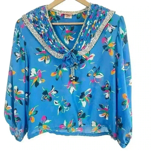 80’s Vintage Assorti floral blouse - Picture 1 of 5